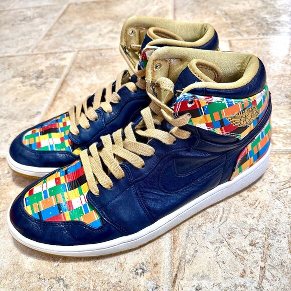 Vintage Air Jordan 1 Retro RTTG HighMens Size 12 Patchwork Sneakers Shoes